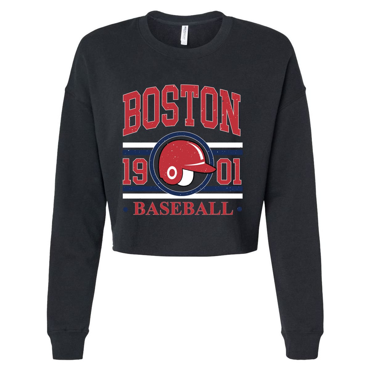 Boston Baseball 1901 Team Supporter Cropped Pullover Crew