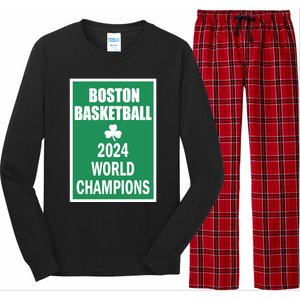 Boston Basketball 2024 Long Sleeve Pajama Set