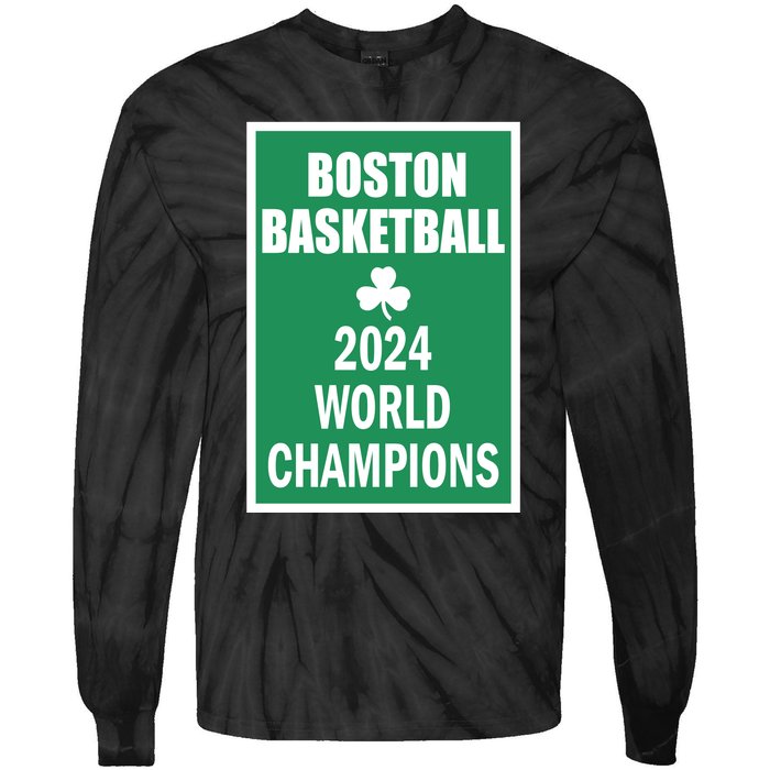 Boston Basketball 2024 Tie-Dye Long Sleeve Shirt