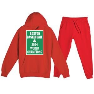 Boston Basketball 2024 Premium Hooded Sweatsuit Set