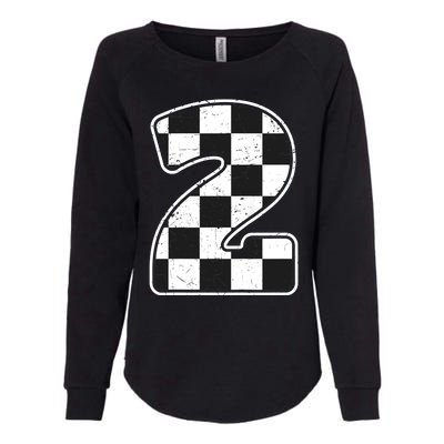 Birthday Boy 2 Two Race Car 2nd Birthday Racing Car Flag Womens California Wash Sweatshirt