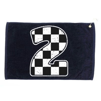 Birthday Boy 2 Two Race Car 2nd Birthday Racing Car Flag Grommeted Golf Towel