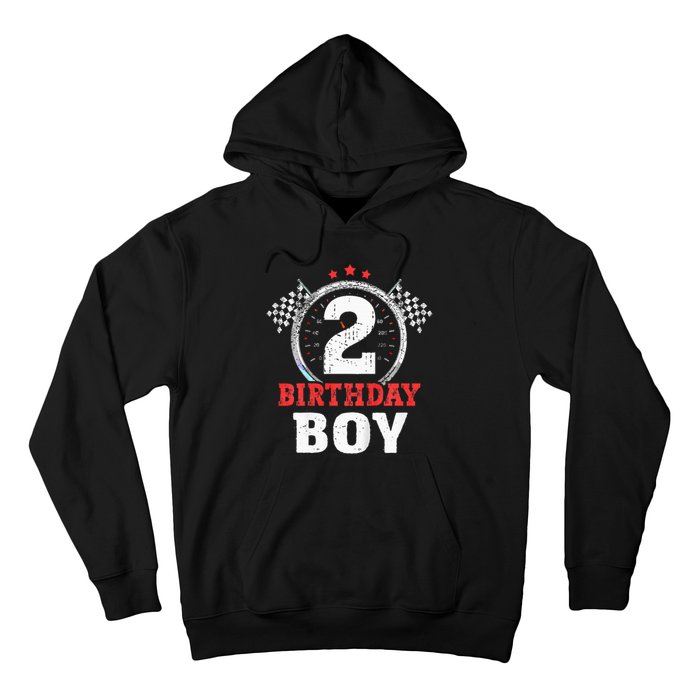 Birthday Boy 2 Two Race Car 2nd Birthday Racing Car Driver Hoodie