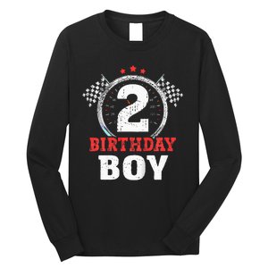 Birthday Boy 2 Two Race Car 2nd Birthday Racing Car Driver Long Sleeve Shirt