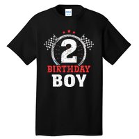 Birthday Boy 2 Two Race Car 2nd Birthday Racing Car Driver Tall T-Shirt