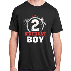 Birthday Boy 2 Two Race Car 2nd Birthday Racing Car Driver Adult ChromaSoft Performance T-Shirt