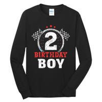 Birthday Boy 2 Two Race Car 2nd Birthday Racing Car Driver Tall Long Sleeve T-Shirt