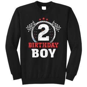 Birthday Boy 2 Two Race Car 2nd Birthday Racing Car Driver Tall Sweatshirt