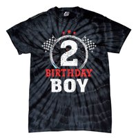 Birthday Boy 2 Two Race Car 2nd Birthday Racing Car Driver Tie-Dye T-Shirt