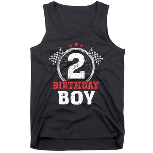 Birthday Boy 2 Two Race Car 2nd Birthday Racing Car Driver Tank Top