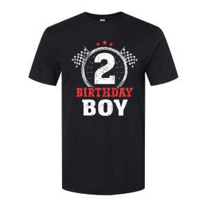 Birthday Boy 2 Two Race Car 2nd Birthday Racing Car Driver Softstyle CVC T-Shirt