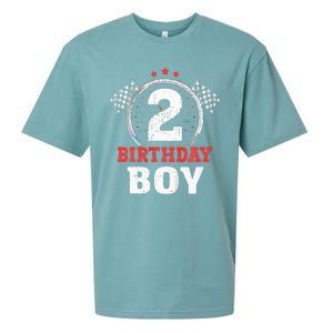 Birthday Boy 2 Two Race Car 2nd Birthday Racing Car Driver Sueded Cloud Jersey T-Shirt