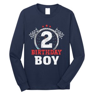 Birthday Boy 2 Two Race Car 2nd Birthday Racing Car Driver Long Sleeve Shirt