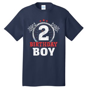 Birthday Boy 2 Two Race Car 2nd Birthday Racing Car Driver Tall T-Shirt