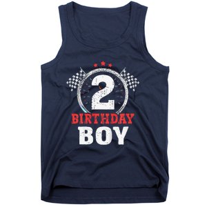 Birthday Boy 2 Two Race Car 2nd Birthday Racing Car Driver Tank Top