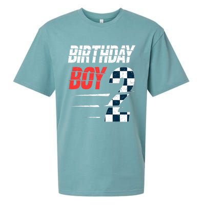 Birthday Boy 2 Two Race Car 2nd Birthday Racing Car Driver Sueded Cloud Jersey T-Shirt