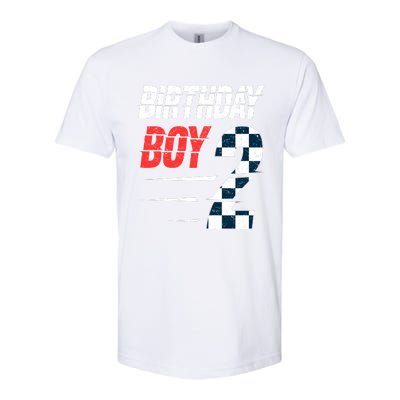 Birthday Boy 2 Two Race Car 2nd Birthday Racing Car Driver Softstyle® CVC T-Shirt