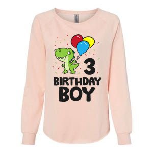 Birthday Boy 3rd Birthday Dinosaur Womens California Wash Sweatshirt