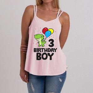 Birthday Boy 3rd Birthday Dinosaur Women's Strappy Tank