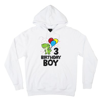 Birthday Boy 3rd Birthday Dinosaur Hoodie