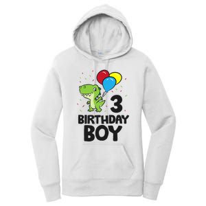 Birthday Boy 3rd Birthday Dinosaur Women's Pullover Hoodie