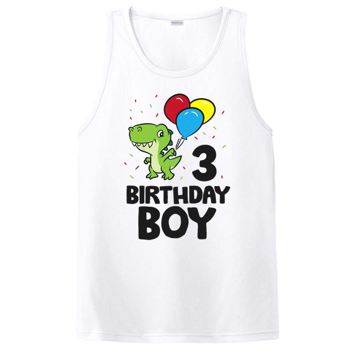 Birthday Boy 3rd Birthday Dinosaur PosiCharge Competitor Tank