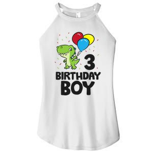 Birthday Boy 3rd Birthday Dinosaur Women's Perfect Tri Rocker Tank