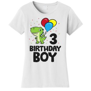 Birthday Boy 3rd Birthday Dinosaur Women's T-Shirt