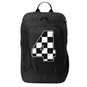 Birthday Boy 4 Four Race Car 4th Birthday Racing Car Flag City Backpack