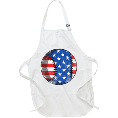 Baseball Ball 4th Of July Boys American Flag Apron