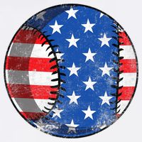 Baseball Ball 4th Of July Boys American Flag Sweatshirt