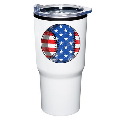 Baseball Ball 4th Of July Boys American Flag Tumbler