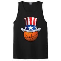 Basketball Ball 4th Of July Uncle Sam American Flag PosiCharge Competitor Tank