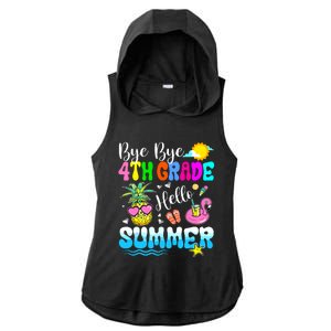 Bye Bye 4th Grade Hello Summer Graduation Teacher Student Ladies PosiCharge Tri-Blend Wicking Draft Hoodie Tank