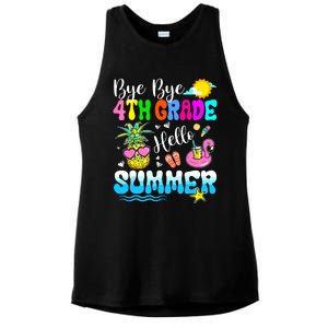 Bye Bye 4th Grade Hello Summer Graduation Teacher Student Ladies PosiCharge Tri-Blend Wicking Tank