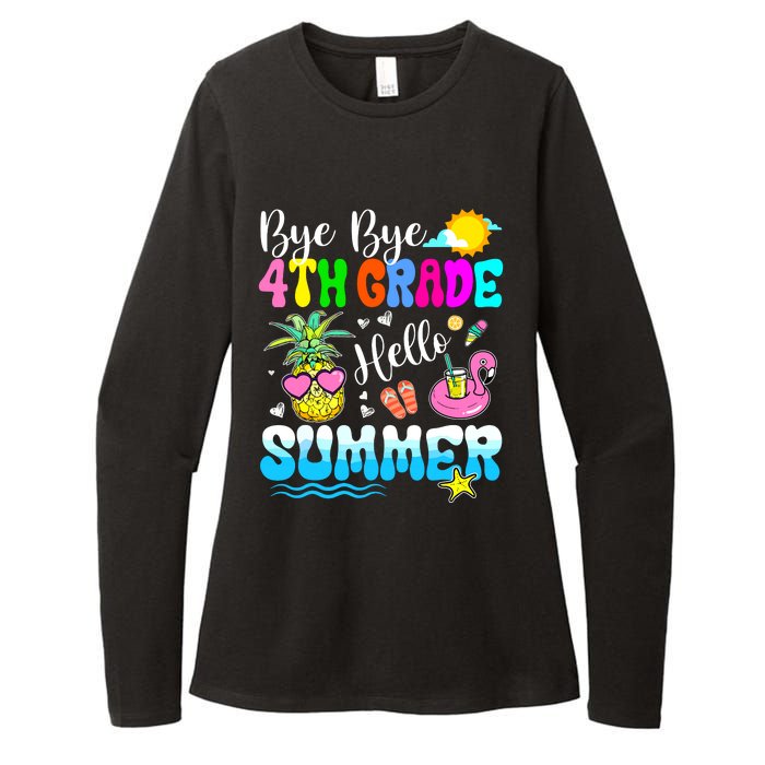 Bye Bye 4th Grade Hello Summer Graduation Teacher Student Womens CVC Long Sleeve Shirt