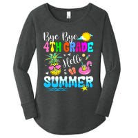 Bye Bye 4th Grade Hello Summer Graduation Teacher Student Women's Perfect Tri Tunic Long Sleeve Shirt