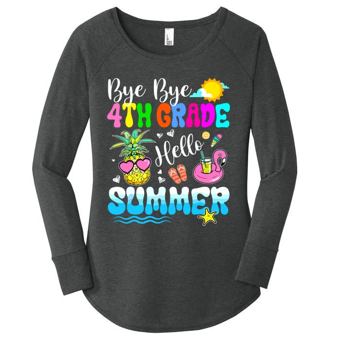 Bye Bye 4th Grade Hello Summer Graduation Teacher Student Women's Perfect Tri Tunic Long Sleeve Shirt