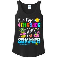 Bye Bye 4th Grade Hello Summer Graduation Teacher Student Ladies Essential Tank