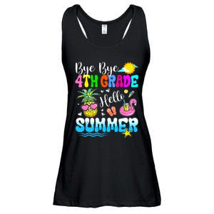 Bye Bye 4th Grade Hello Summer Graduation Teacher Student Ladies Essential Flowy Tank