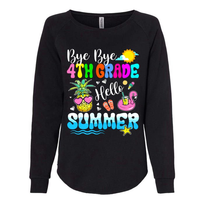 Bye Bye 4th Grade Hello Summer Graduation Teacher Student Womens California Wash Sweatshirt