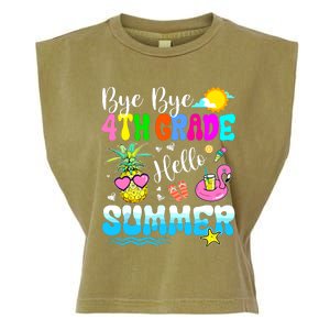 Bye Bye 4th Grade Hello Summer Graduation Teacher Student Garment-Dyed Women's Muscle Tee