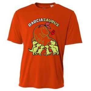 Babciasaurus Babcia 6 Dinosaur Mother's Day Great Gift Cooling Performance Crew T-Shirt