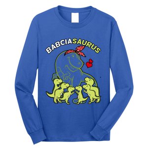 Babciasaurus Babcia 6 Dinosaur Mother's Day Great Gift Long Sleeve Shirt