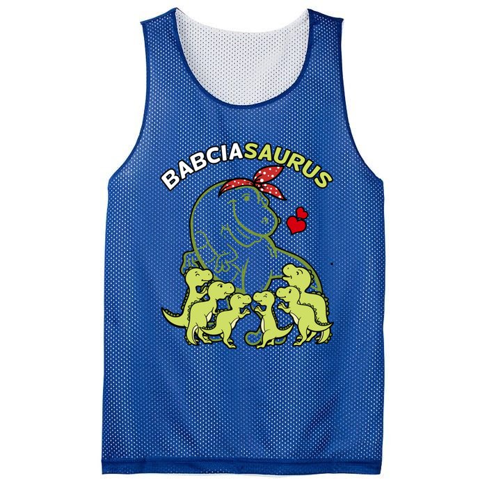 Babciasaurus Babcia 6 Dinosaur Mother's Day Great Gift Mesh Reversible Basketball Jersey Tank