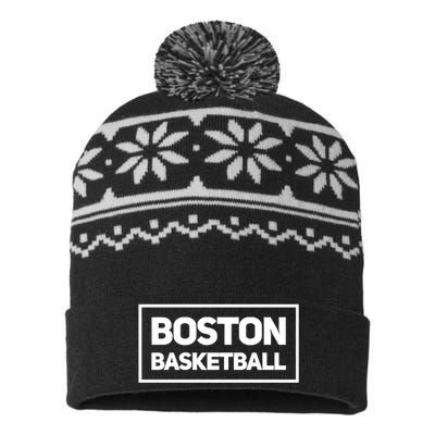 Boston Basketball USA-Made Snowflake Beanie