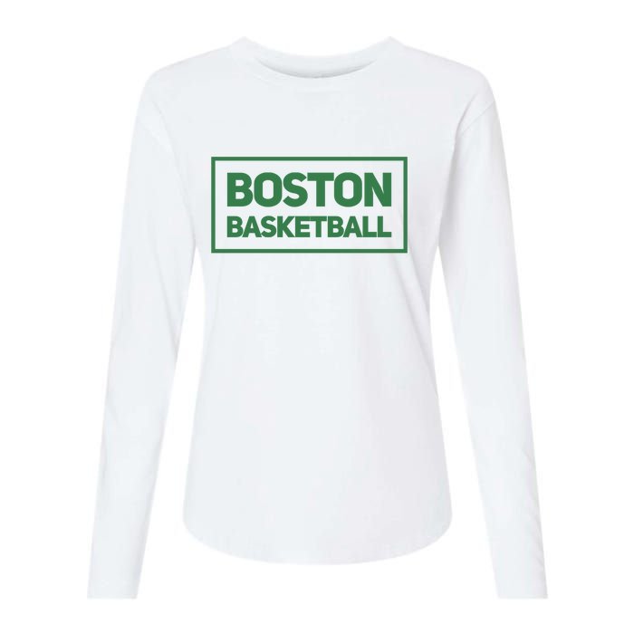 Boston Basketball Womens Cotton Relaxed Long Sleeve T-Shirt