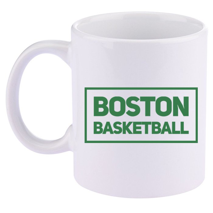 Boston Basketball 11oz C Handle Ceramic Mug