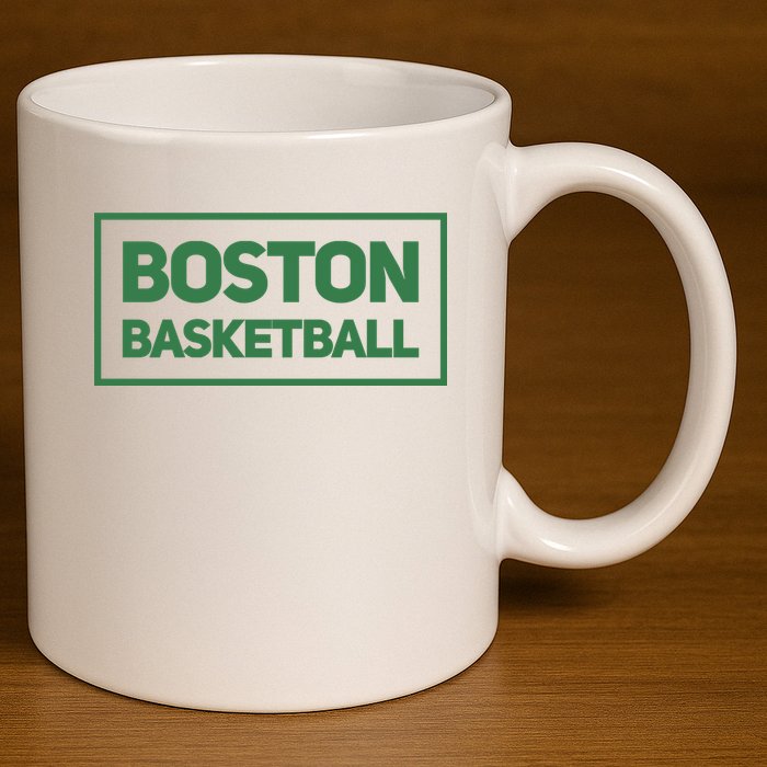 Boston Basketball 11oz C Handle Ceramic Mug