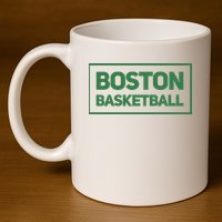Boston Basketball 11oz C Handle Ceramic Mug